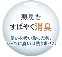 悪臭をすばやく消臭